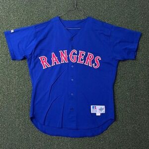 Vintage‎ 90s Texas Rangers Russell Athletic Stitched #8 Baseball Jersey USA Made
